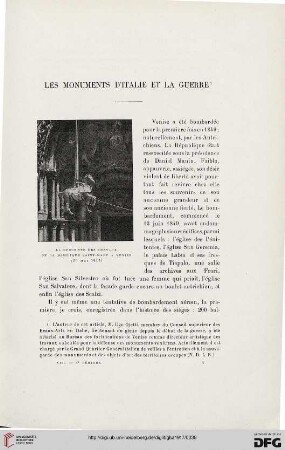 4. Pér. 13.1917: Les monuments d'Italie et la guerre