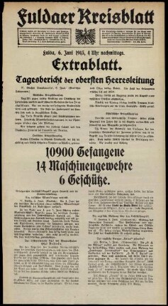 Ausgabe vom Sonntag, den 06. Juni 1915.