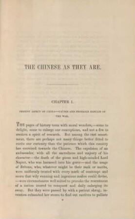 Chapter I. Present aspect of China - causes and probable results of the war.