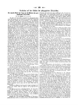 Rundschau auf dem Gebiete der pädagogischen Zeitschriften
