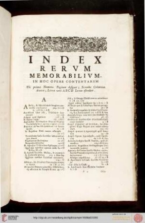Index rerum