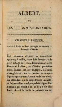 Albert, ou les amans missionnaires, 2