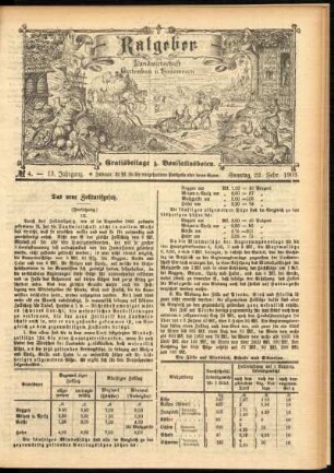 Ausgabe vom Sonntag, den 22. Februar 1903.