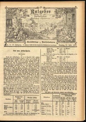 Ausgabe vom Sonntag, den 22. Februar 1903.
