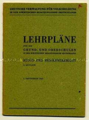 Kunst- und Musikunterrichts-Lehrpläne für die Grund- und Oberschulen