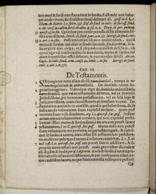 Cap. VI. De Testamentis.