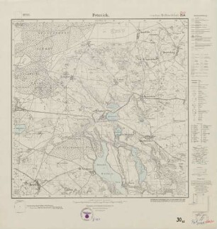 2663 (alte Nr.: 1250) Petznick, Meßtischblatt (4cm - Karte)