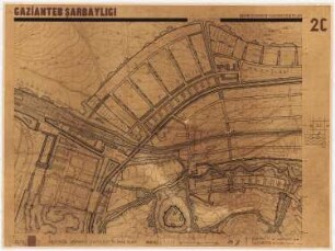 Gesamtbebauungsplan, Gaziantep Teilausschnitt, Gebiet nördlich oberhalb der Burg: Bauzonenplan, M 1:2000