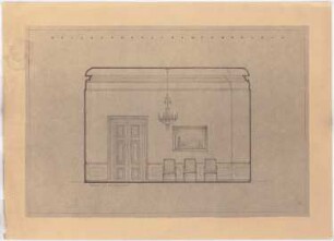 Dienstwohnung des Reichsaußenministers Joachim von Ribbentrop, Berlin-Mitte Umbau: Wandansicht 4 des Speisezimmers