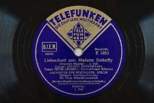 Liebesduett : aus: Madame Butterfly; 2. Teil / (Giacomo Puccini)
