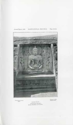 Plate XXXI. North-Central Province. Tantri-Malai. (Vilachchiya Kóralé). Sedent Buddha (excavated)