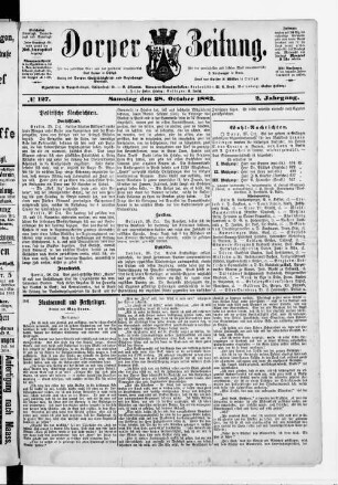 Dorper Zeitung. 1882-1887