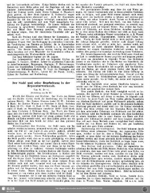 Der Stahl und seine Bearbeitung in der Reparaturwerkstatt (Fortsetzung aus Nr. 36)