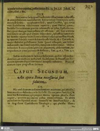 Caput Secundum. An opera Bona necessaria sint salutem