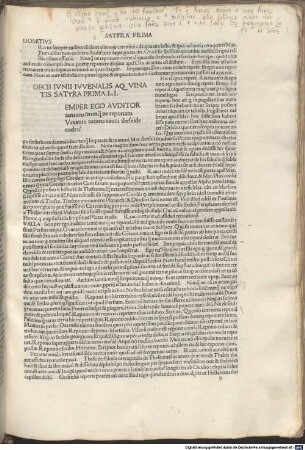 Satirae : mit den Kommentaren und den Widmungsbriefen an Giuliano de' Medici bzw. an Johannes Tuccius von Domitius Calderinus und Georgius Valla. Mit Vita Iuvenalis