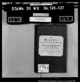 Zivilstandsregister Billerbeck (Kanton Gandersheim)