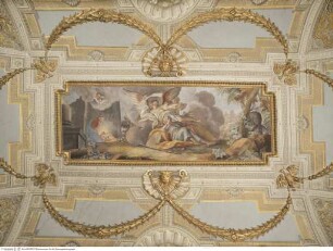 Dekoration der Decken, Stuckdecke mit Deckenbild: Der Traum des Joseph