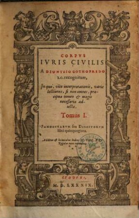 Corpus iuris civilis, 1. Pandectarum seu Digestorum libri quinquaginta