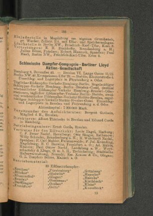 Schlesische Dampfer-Compagnie-Berliner Lloyd Aktien-Gesellschaft