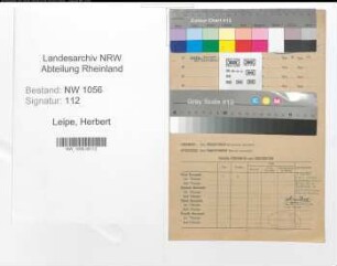 Entnazifizierung Herbert Leipe , geb. 08.12.1902 (Dachdecker)
