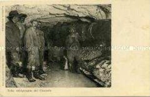 Arbeiter beim Bau des Simplon-Tunnels