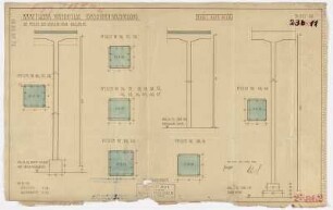 Maschinenhausneubau Die Pfeiler der Decke in Höhe 230,25 m