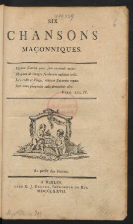 Six Chansons Maçonniques