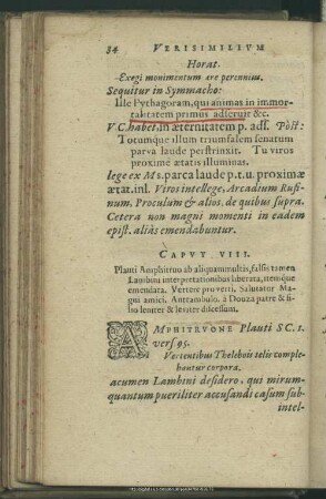 Caput VIII. Plauti Amphitruo abaliquammultis ...