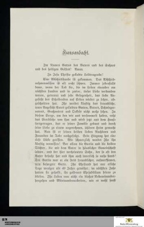 Hausandacht