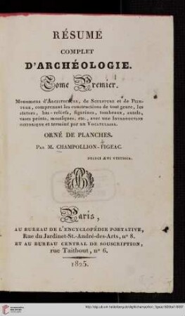 Band 1: Résumé complet d'archéologie