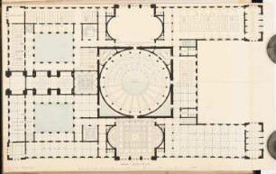 Landesbibliothek Berlin Schinkelwettbewerb 1875: Grundriss 2. Obergeschoss; Maßstabsleiste