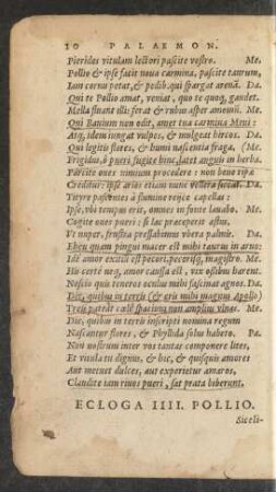 Ecloga IIII. Pollio.