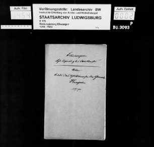Schuldenwesen der Gemeinde Haagen sowie der Teilgemeinde Wessenberg