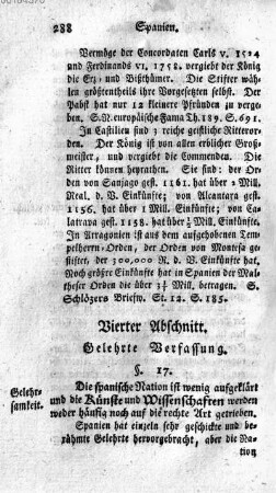 Vierter Abschnitt. Gelehrte Verfassung