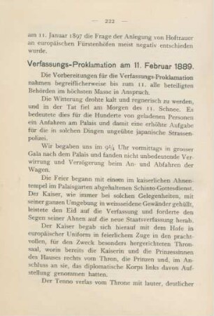 Verfassungs-Proklamation am 11. Februar 1889
