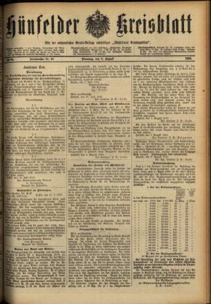Ausgabe vom Dienstag, den 08. August 1916.