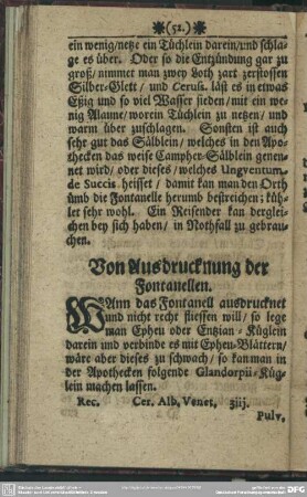 Von Ausdrucknung der Fontanellen