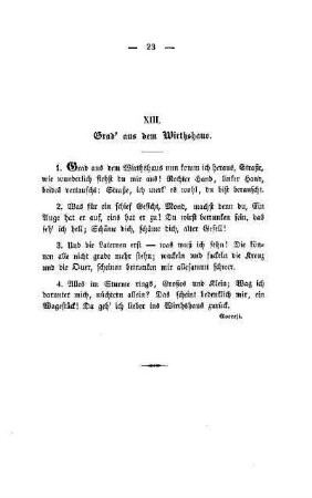 XIII. Grad' aus dem Wirthshaus