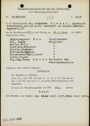 Roeder, Johannes, Dr.