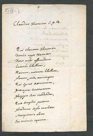 [Epistel von Anonymus an François-Joseph Terrasse Desbillons]