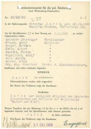 Barth, Perpetua