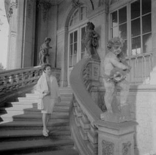 Dresden. Zwinger, Treppe mit Putti
