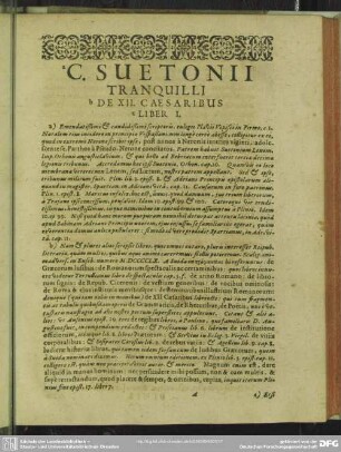 C. Suetonii Tranquilli De XII. Caesaribus