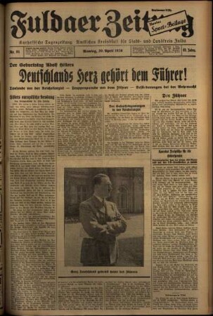 Ausgabe vom Montag, den 20. April 1936.