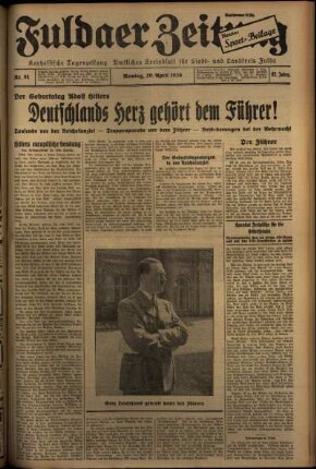 Ausgabe vom Montag, den 20. April 1936.