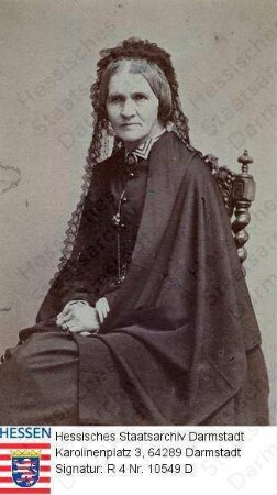 Senarclens-Grancy, Luise Freifrau v. geb. Gräfin v. Ötting und Fünfstetten, Freiin v. Schönfeld (1810-1876) / Porträt, sitzend, Kniestück