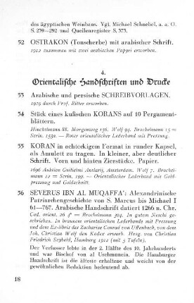 4. Orientalische Handschriften und Drucke