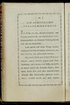 Um Christliche Vollkommenheit.