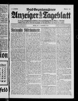 Bad Oeynhausener Anzeiger und Tageblatt. 1912-1934