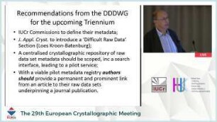 Introduction, Welcome and Update on behalf of the IUCr DDDWG